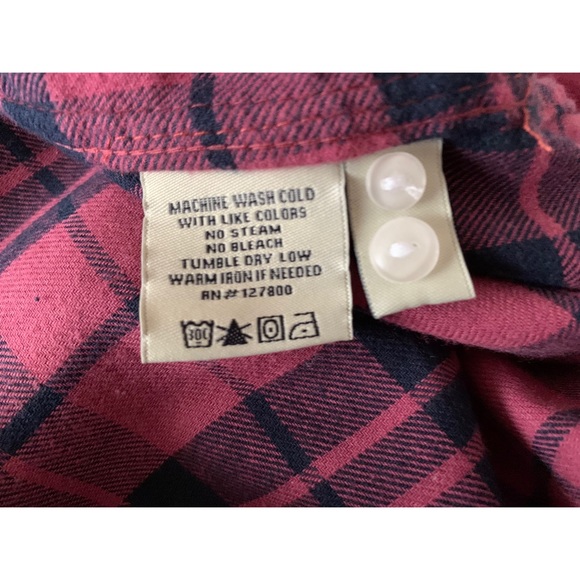 Tailor Vintage Blue Pink Plaid Button Down Shirt Size Large - Picture 8 of 8
